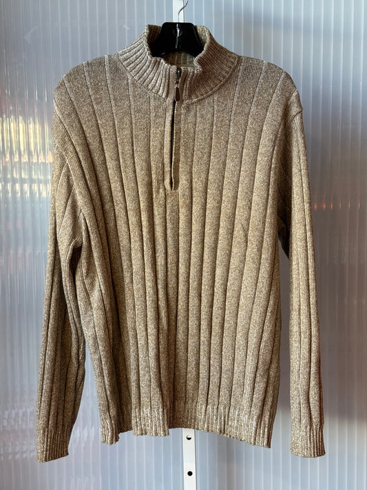 Cream Oscar De La Renta 1/4 Zip Sweater