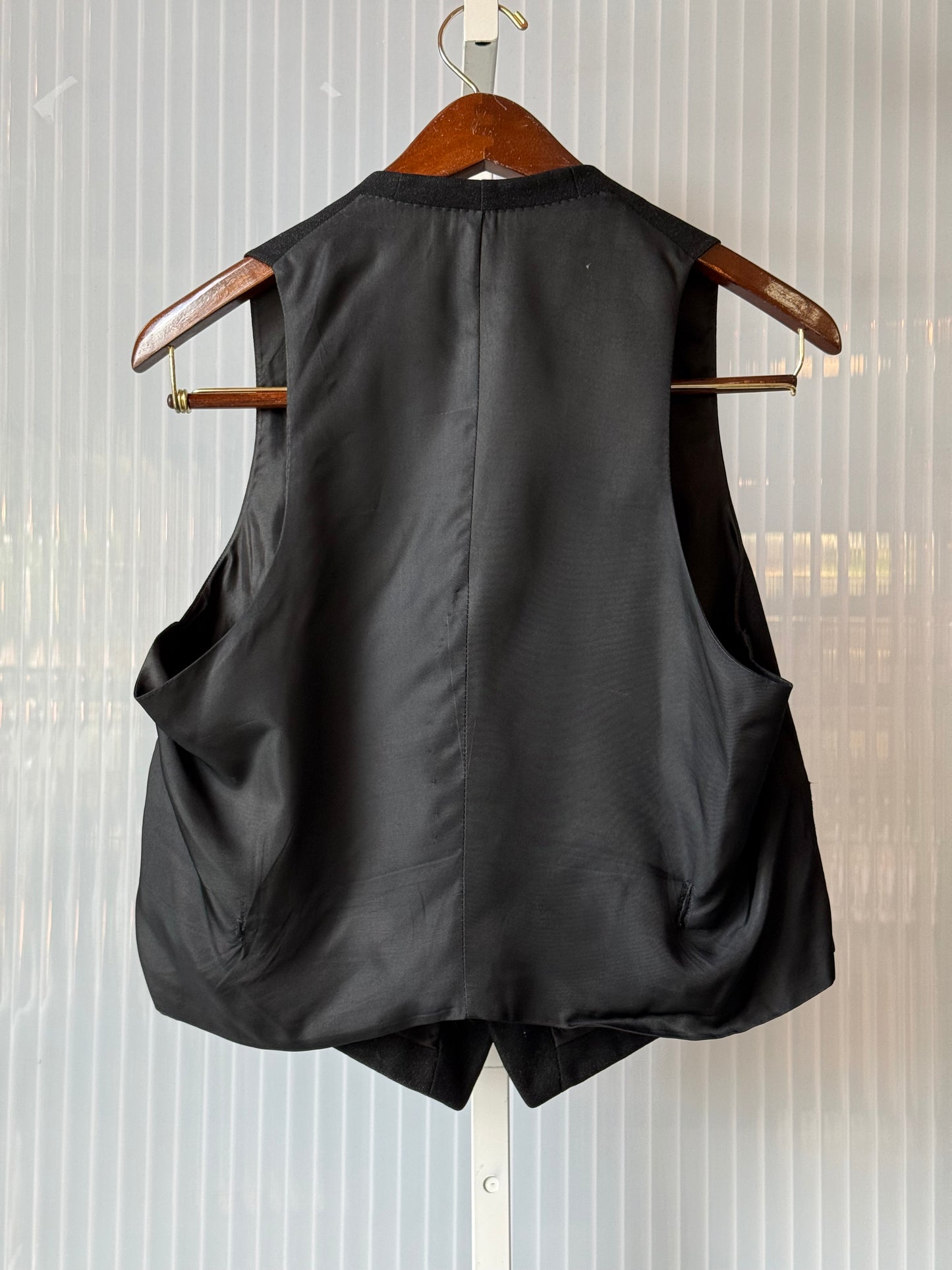 1970s Black Tailcoat w/ Matching Vest