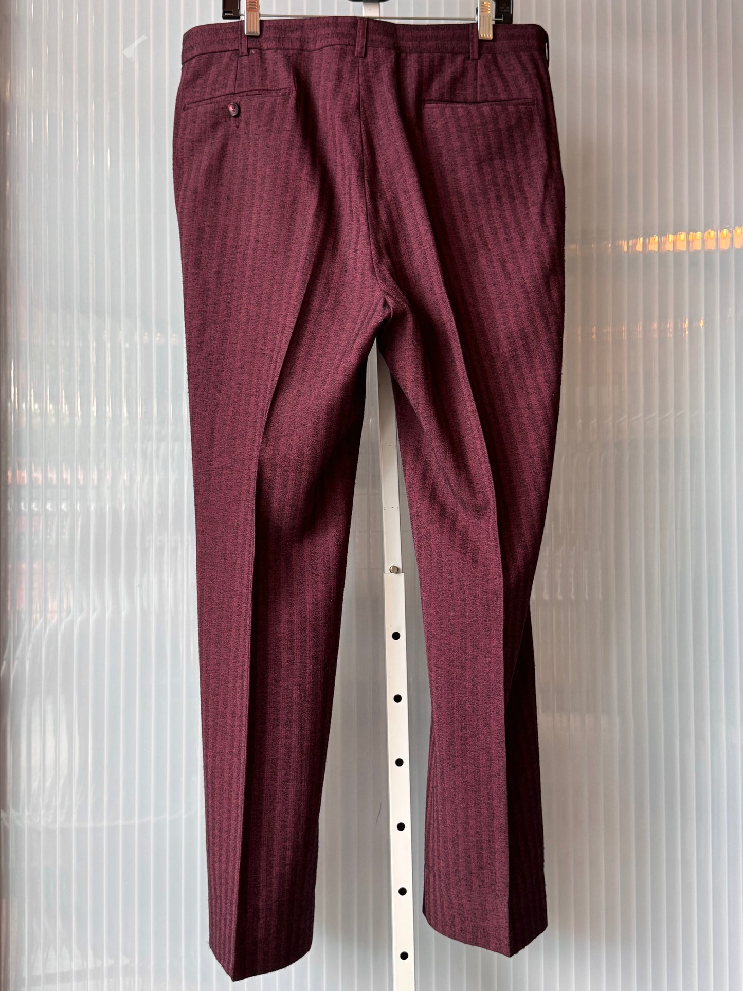 1990s Purple & Black Striped Suit Set