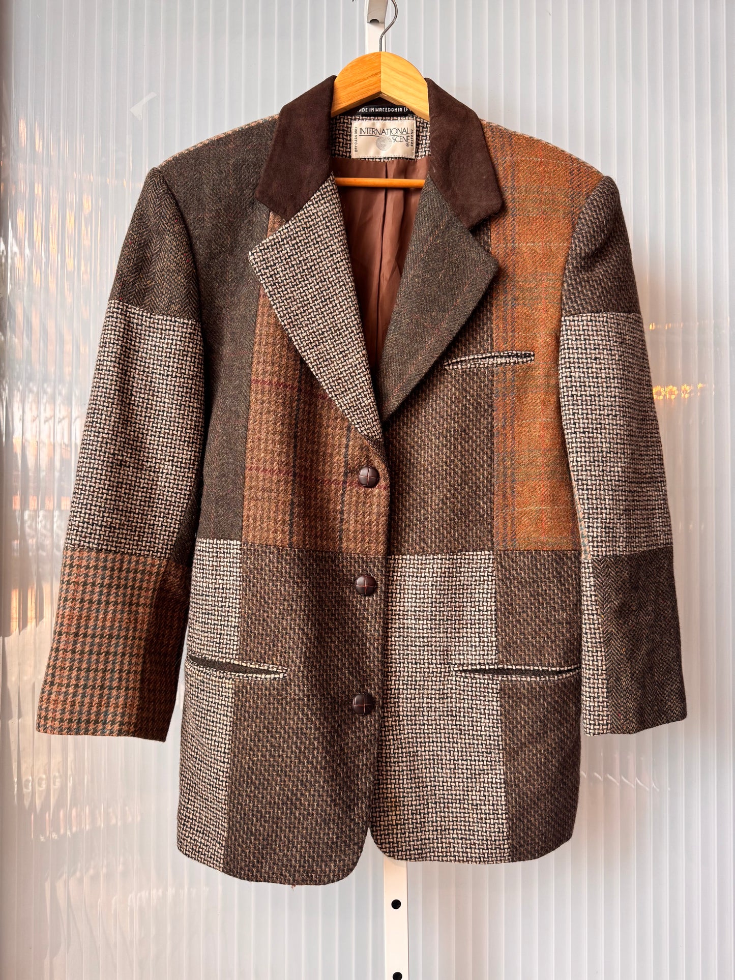 1980s Patchwork Tweed Blazer