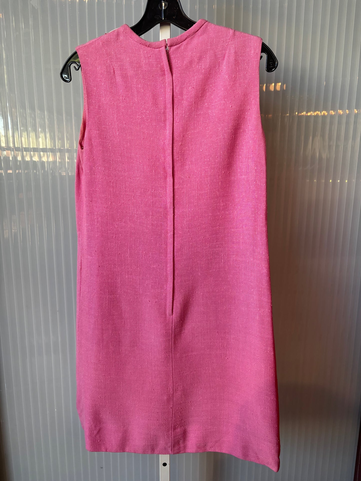 1960s Pink and White Shift Dress