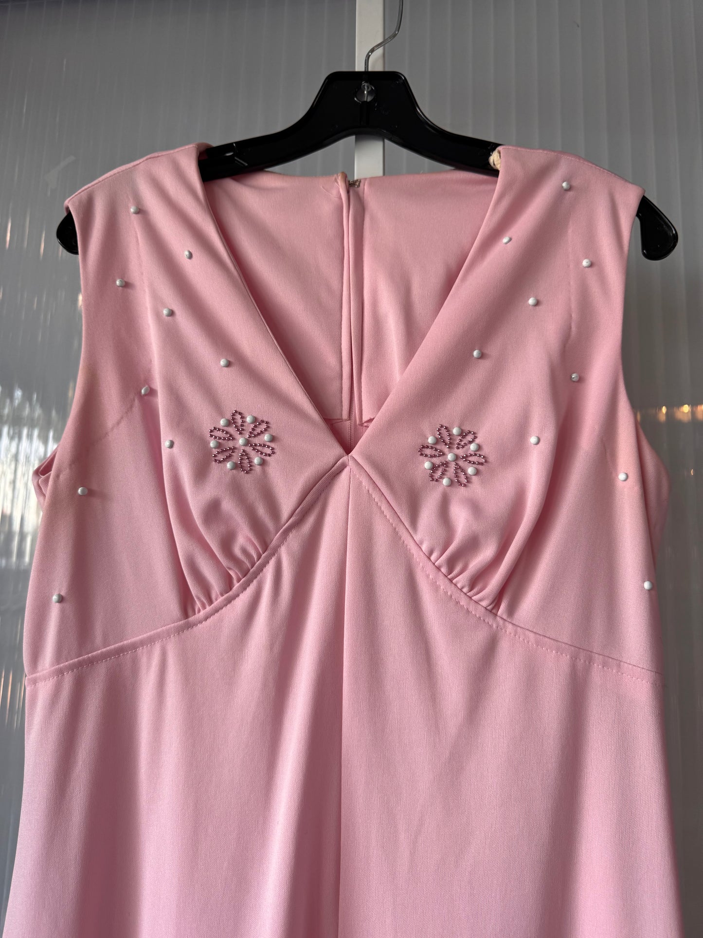 1960s Pink Gown with Sheer Shawl