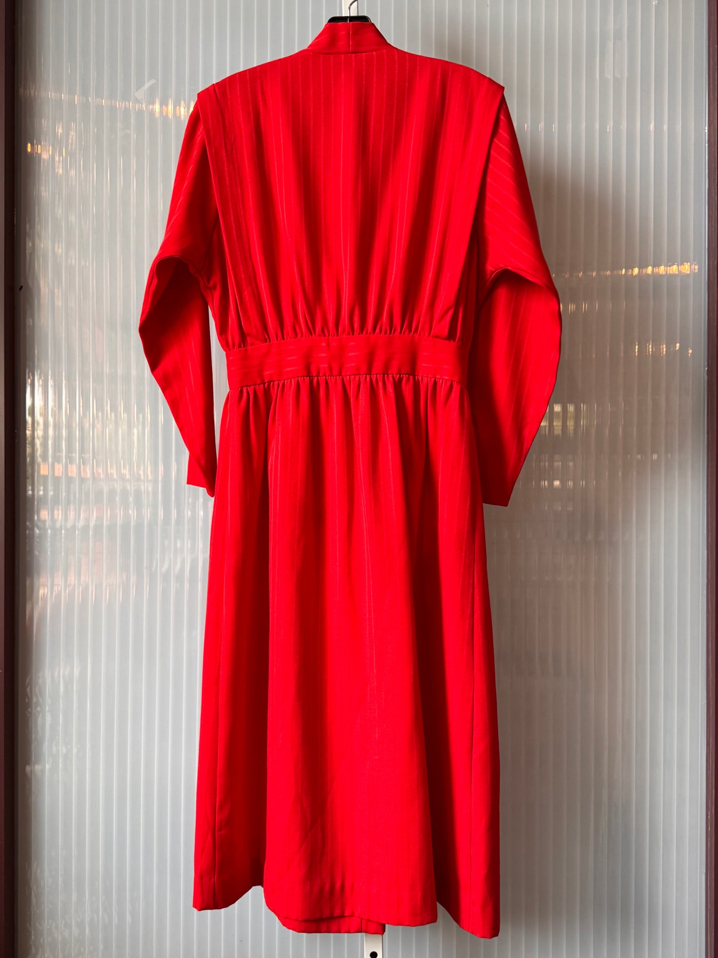 1970s / 1980s Red Long-Sleeve Wrap Dress
