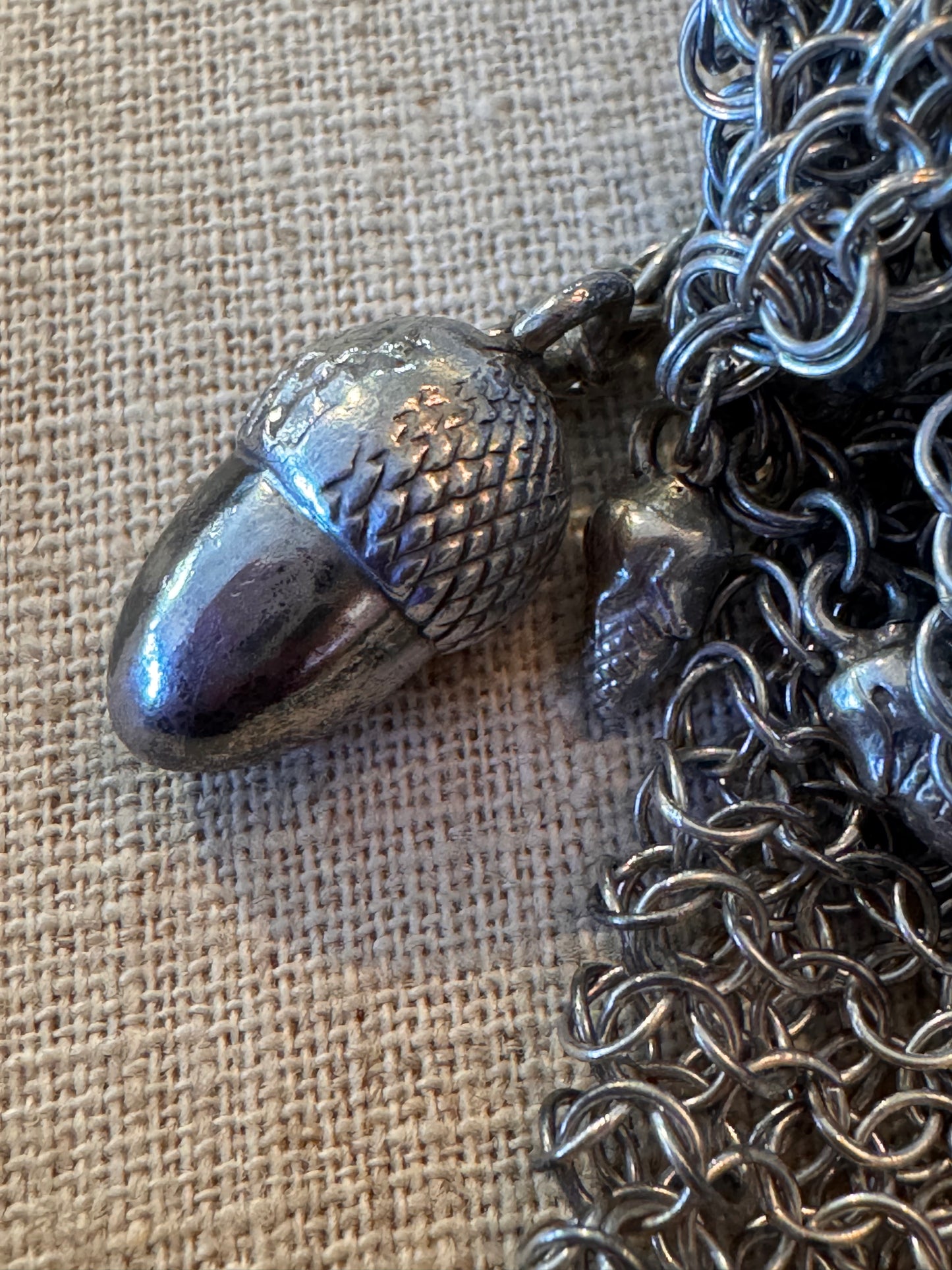 1920s Acorn Chainmail Flapper Purse