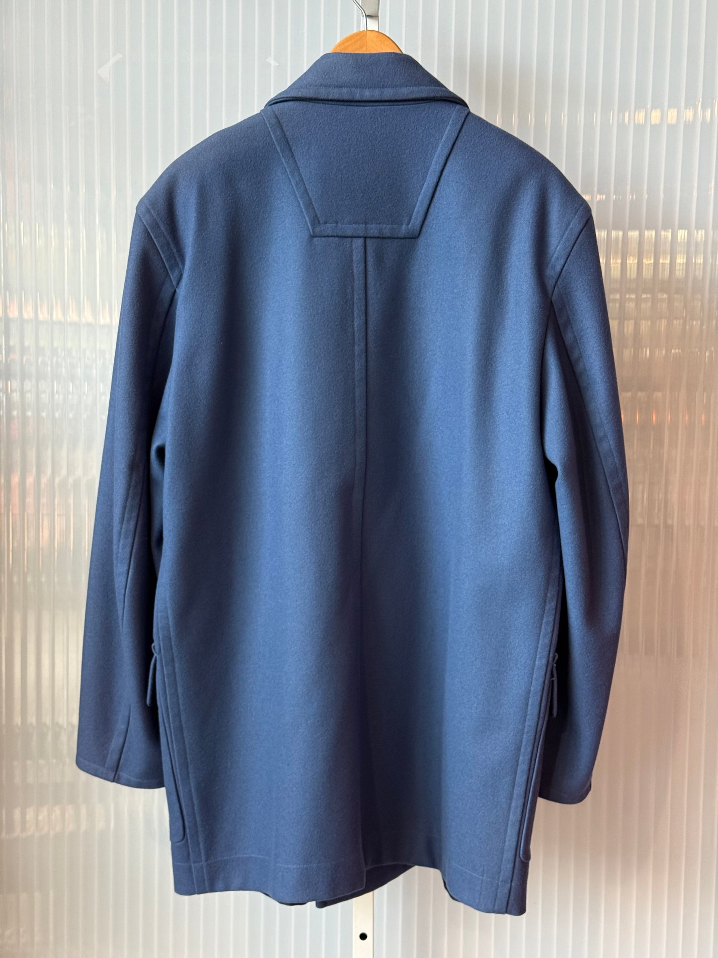 Slate Blue Yves Saint Laurent Double Breasted Blazer