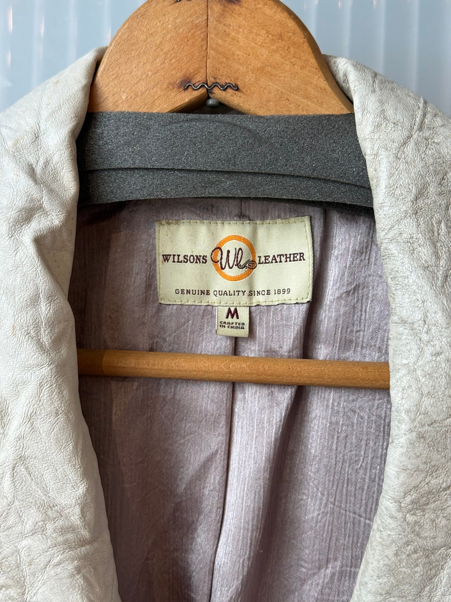 1970s Pale Grey Leather Trench Coat Dress w/ Metal Fleur de Le Buttons