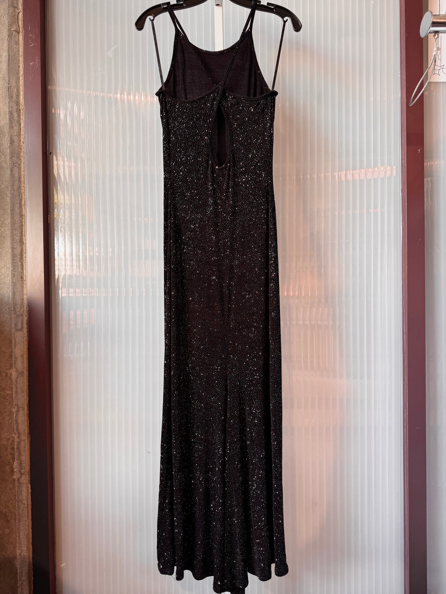 Jessica McClintock Black & Silver Bodycon Dress