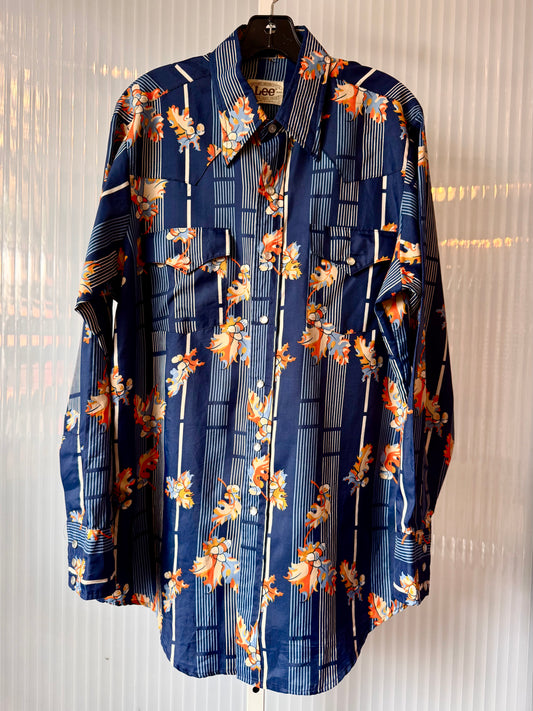 Lee Blue & Orange Western Shirt