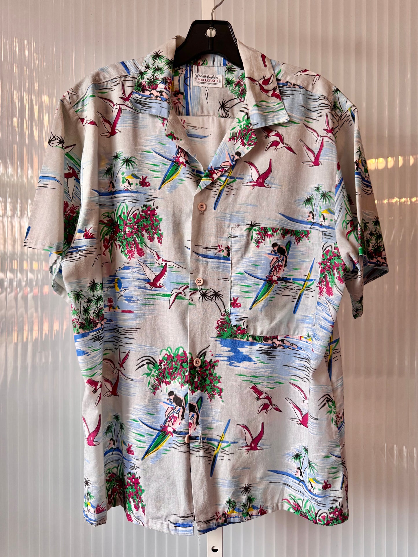 Blue & Gray Hawaiian Shirt