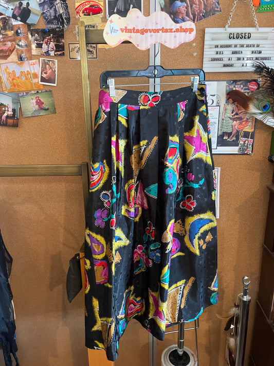 1980s Andre Sauvage Multicolor Skirt