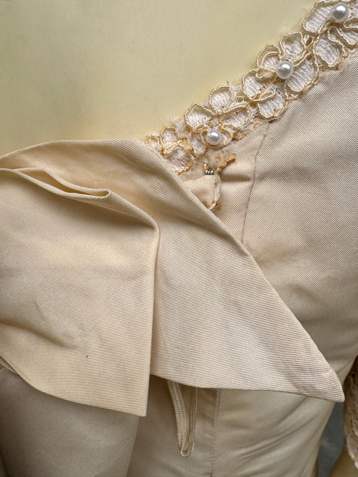 1960s Cream Wedding Dress