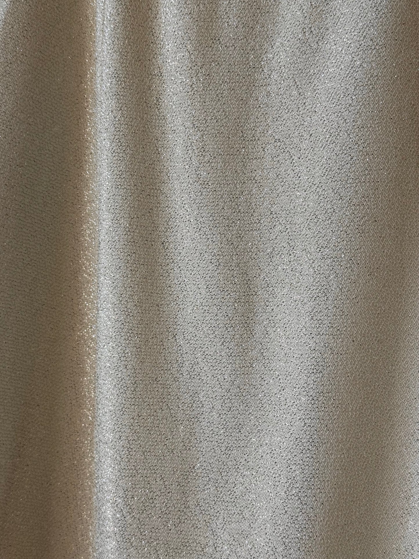 1970s Sparkling Cream & Silver Maxi Skirt