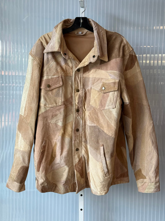 1980s Patchwork Suede Snap-Up Leather Jacket