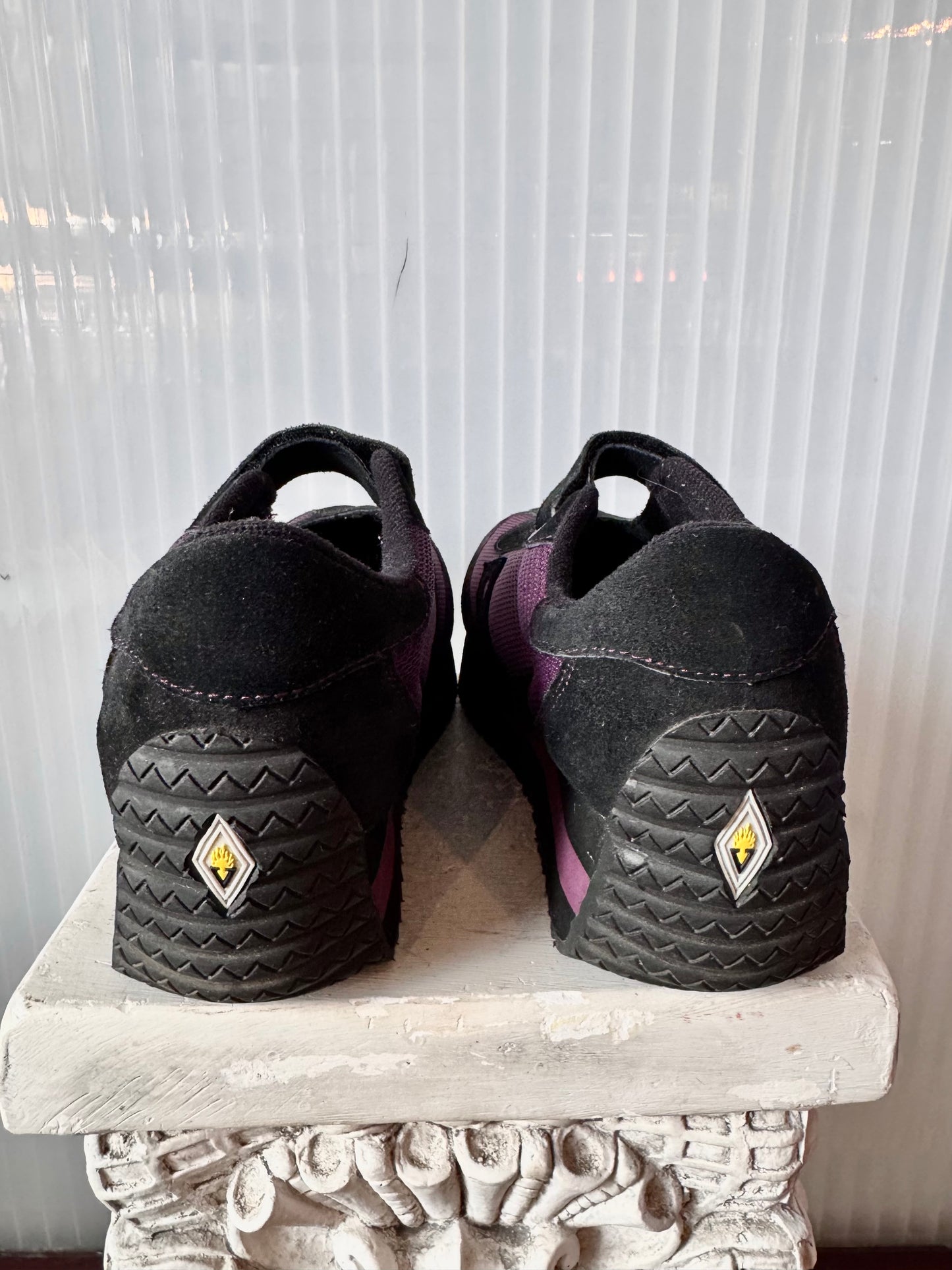 Y2K Volatile Dedication Black & Purple Platform Sneakers