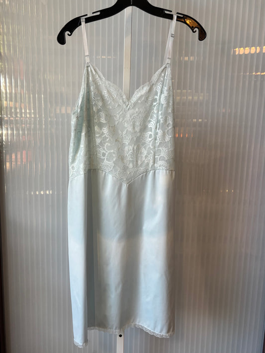 1960s Sky Blue Lacey Slip