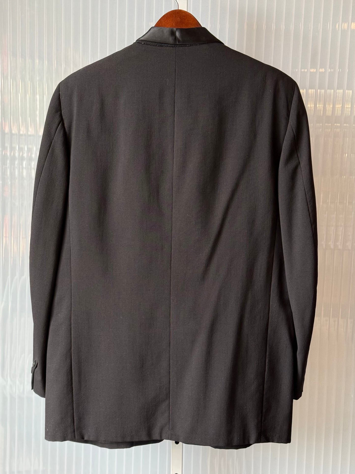 1990s Classic Black Tuxedo Set w/ Satin Lapel