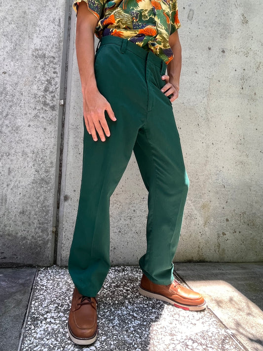 1970s Coca Cola Green Uniform Pants