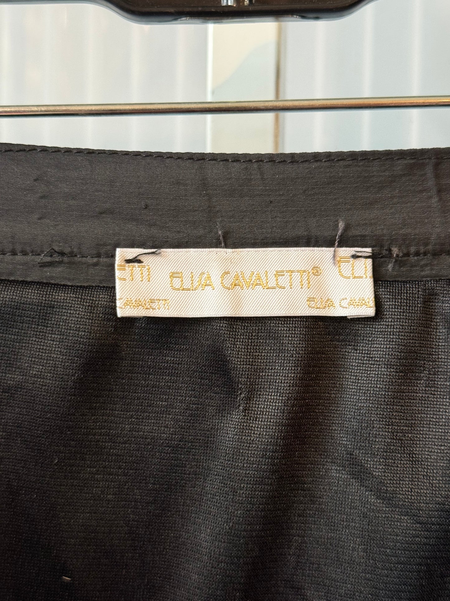 1990s Black Asymmetrical-Hem Skirt