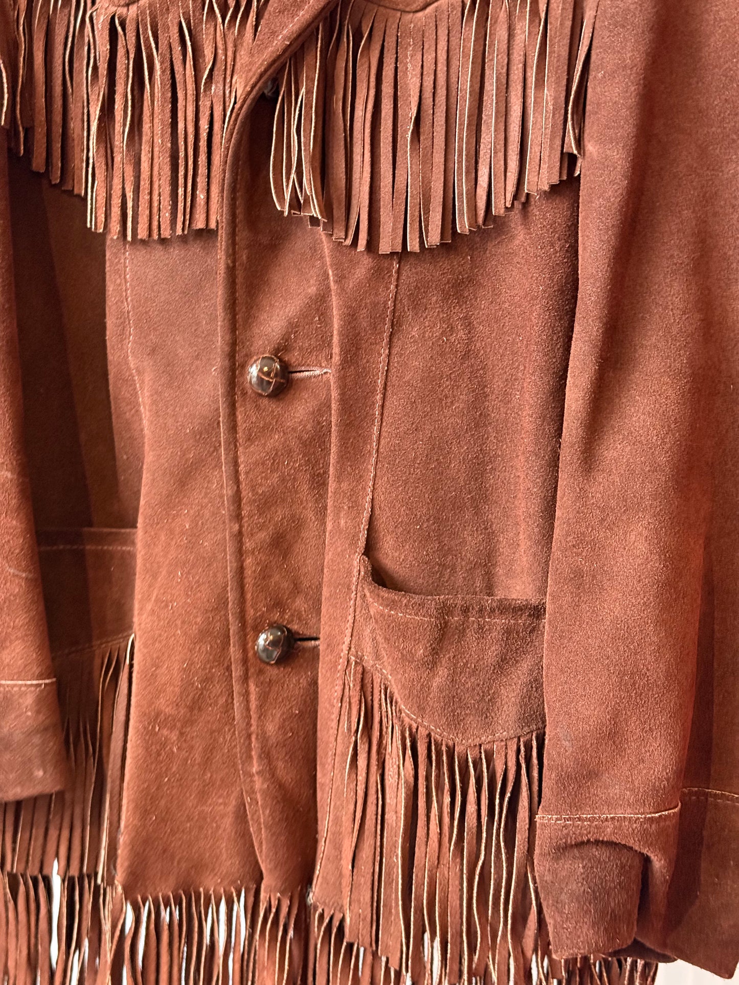 1970s Suede Fringe Western-Style Jacket