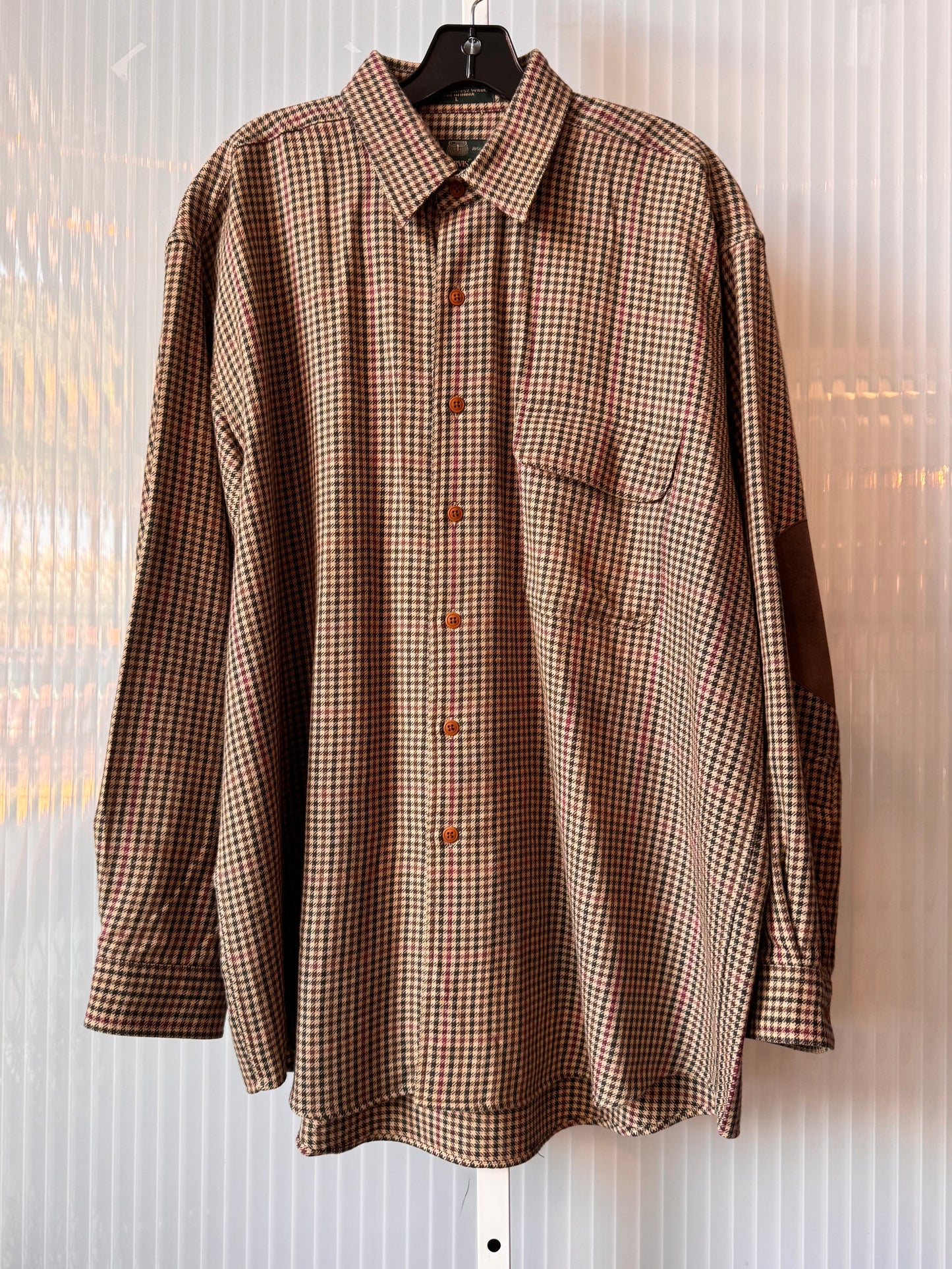1990s Red & Green Checked Button-Up Shirt