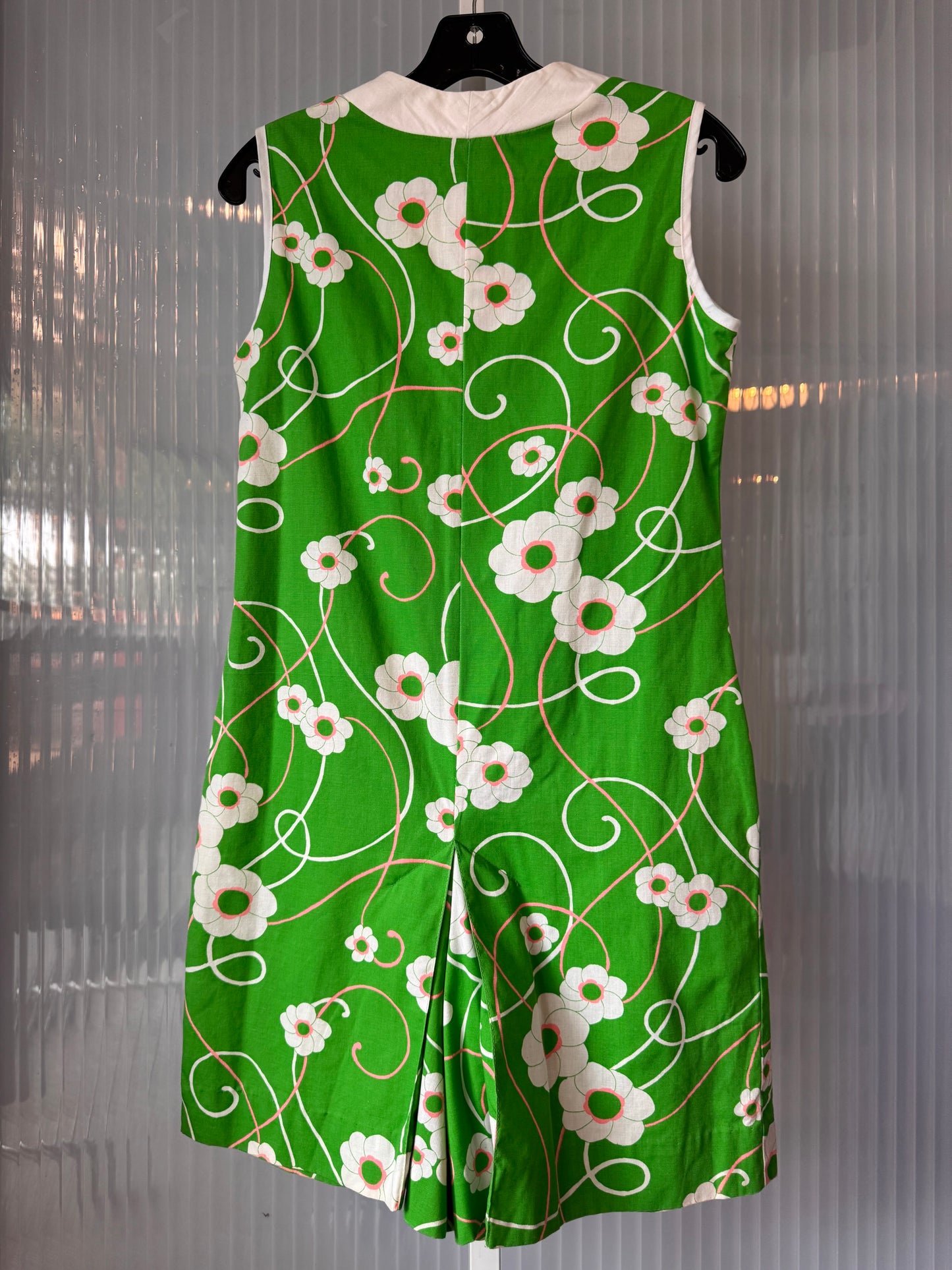 1960s Green & White Floral Romper