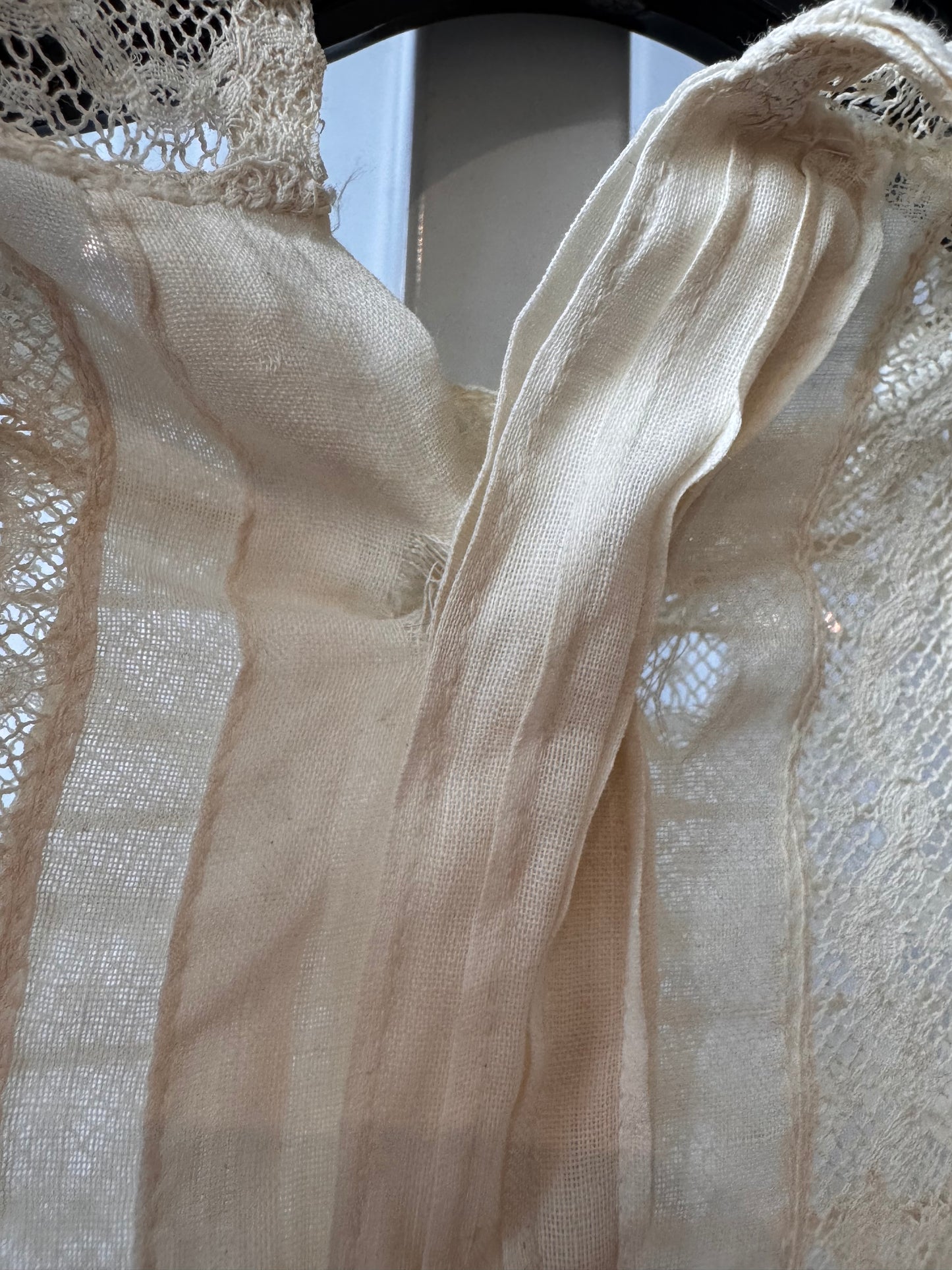 Edwardian Sheer Cream Lace Blouse