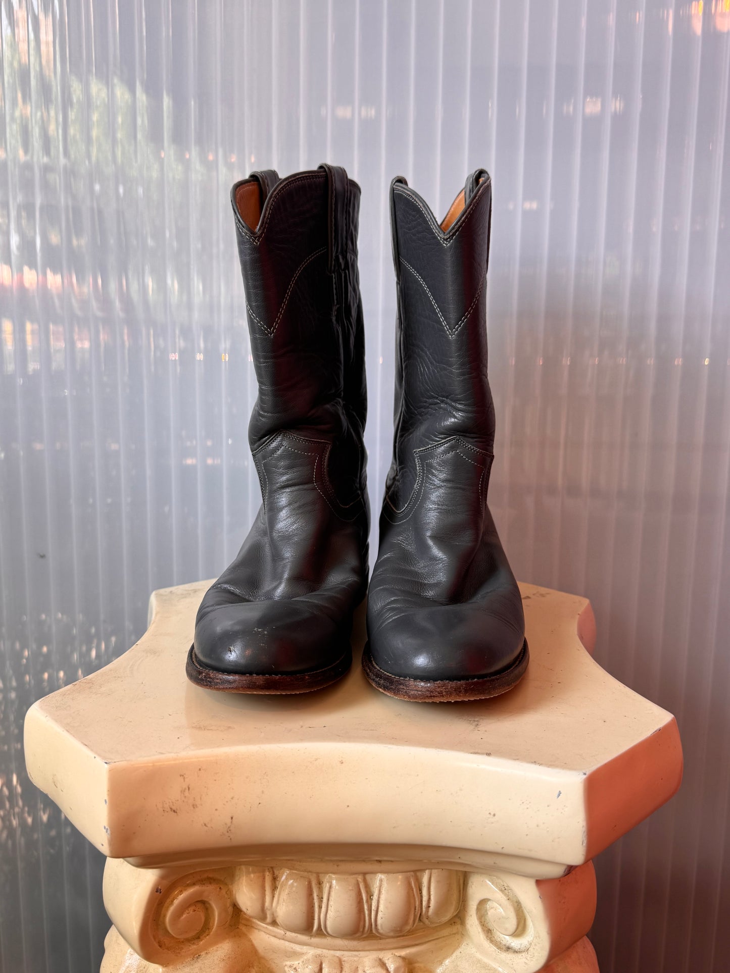 Justin Gray Leather Western Boots