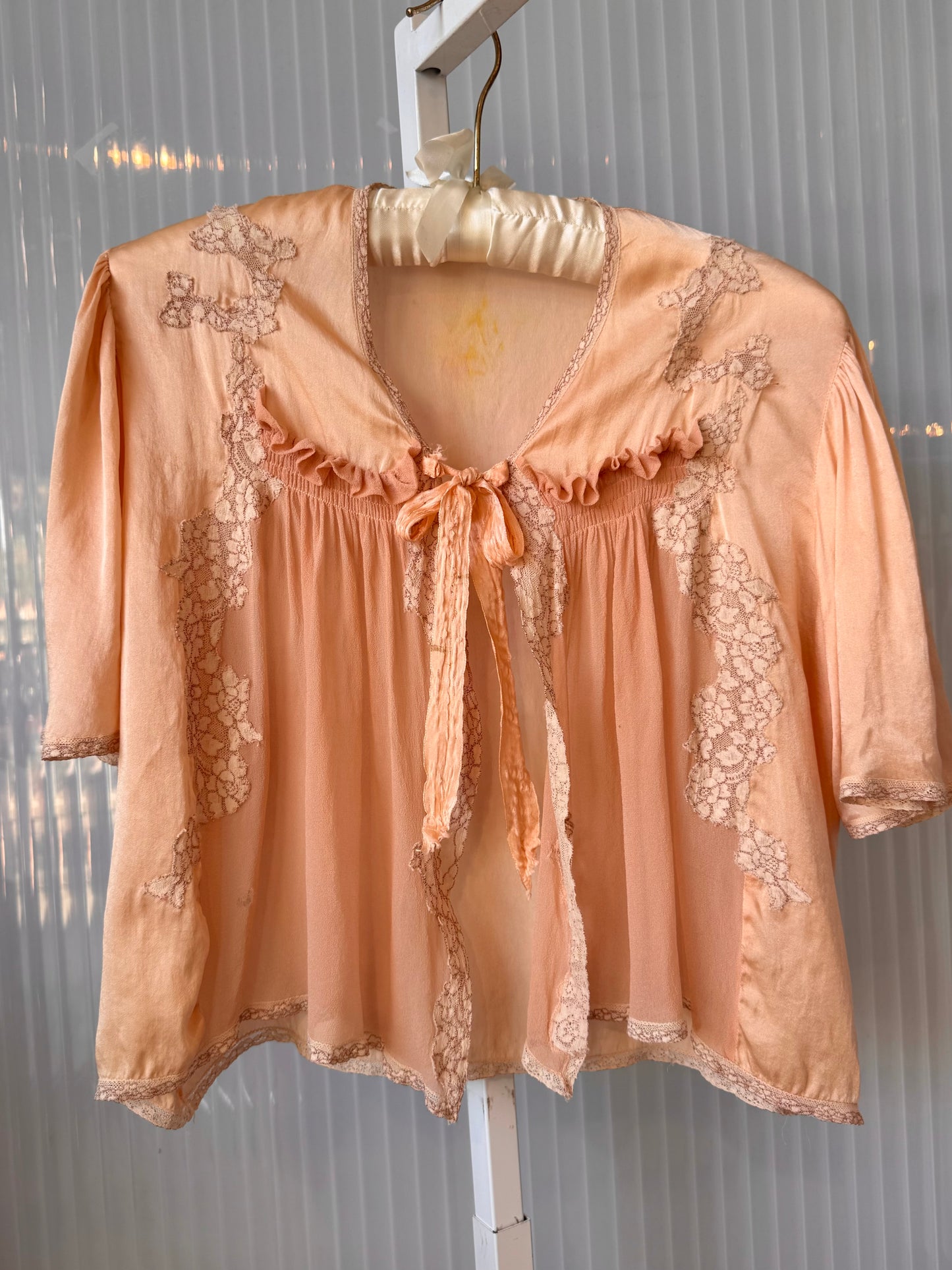 Peach Bed Jacket