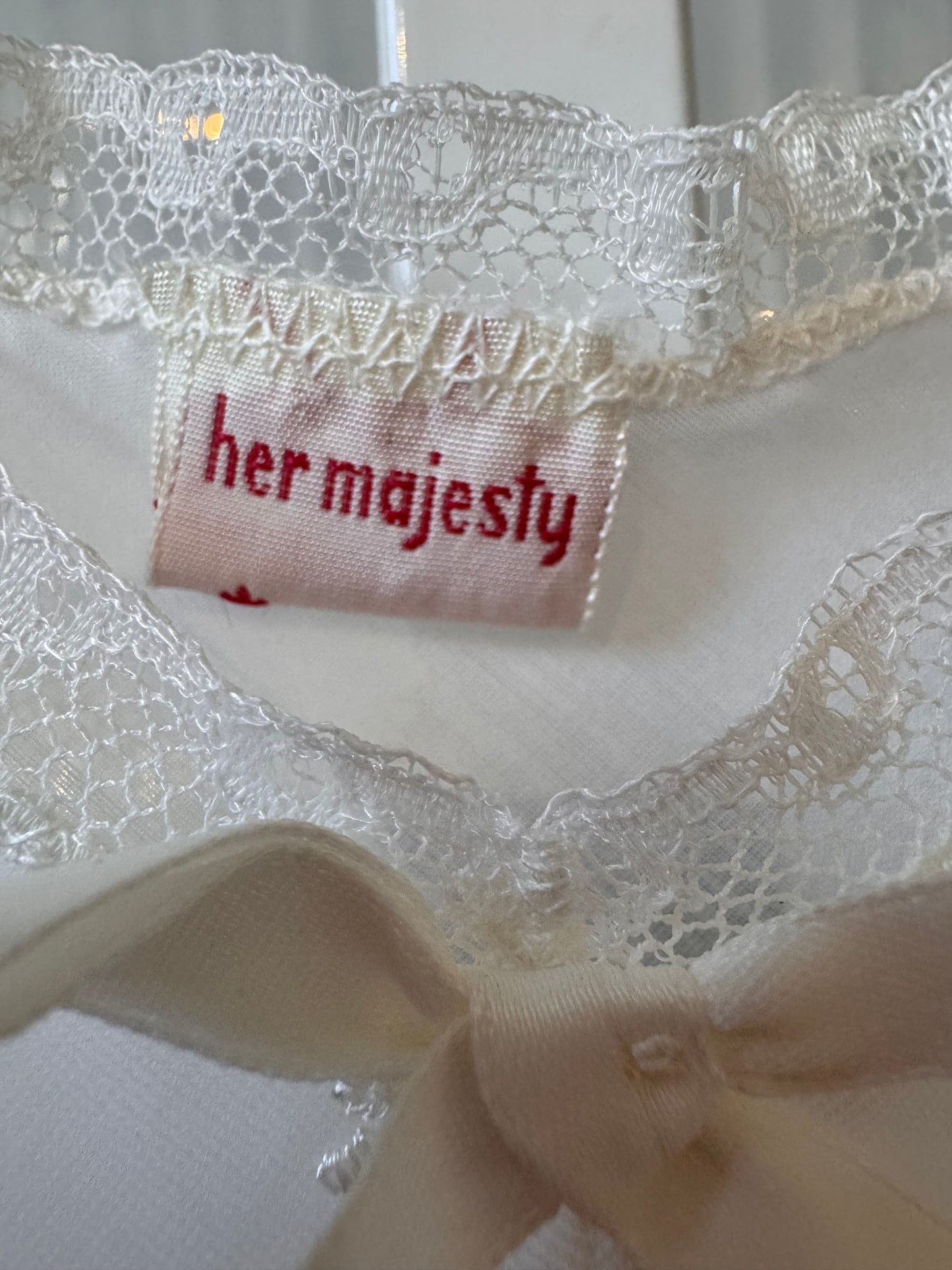 1970s White Fine Cotton Slip with Lace Trim