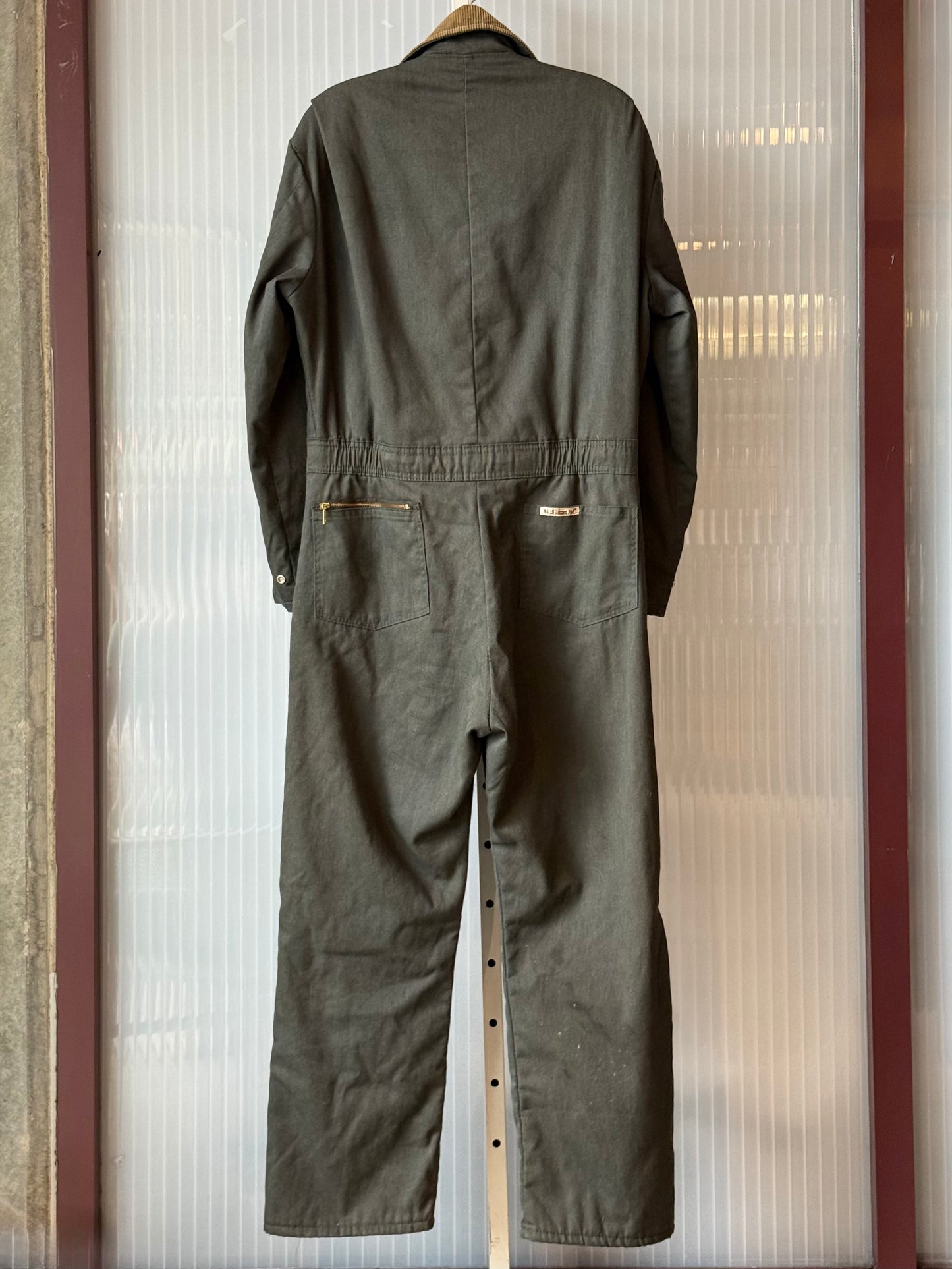 1980s Green-Grey Insulated Workwear Coveralls
