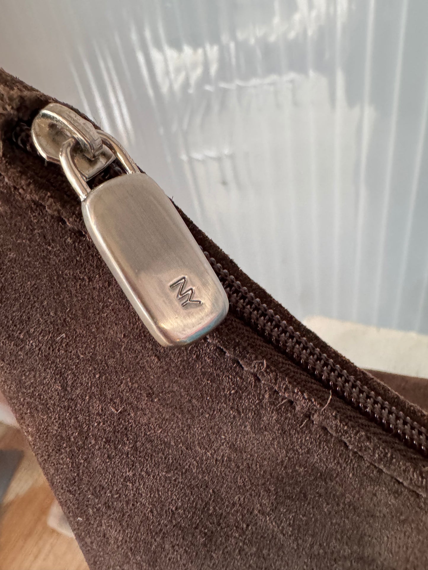 2000s Brown Suede Shoulder Bag