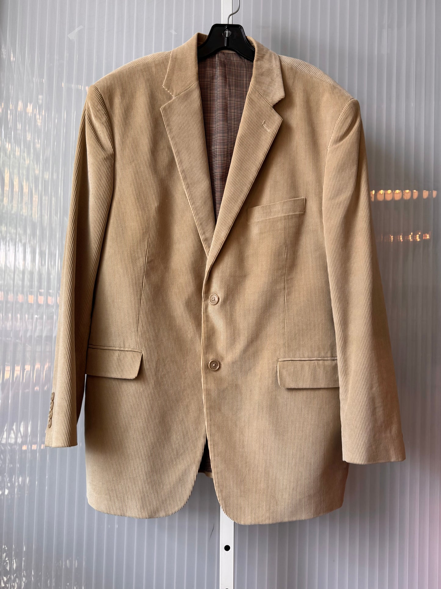 1990s Beige Corduroy Blazer Jacket