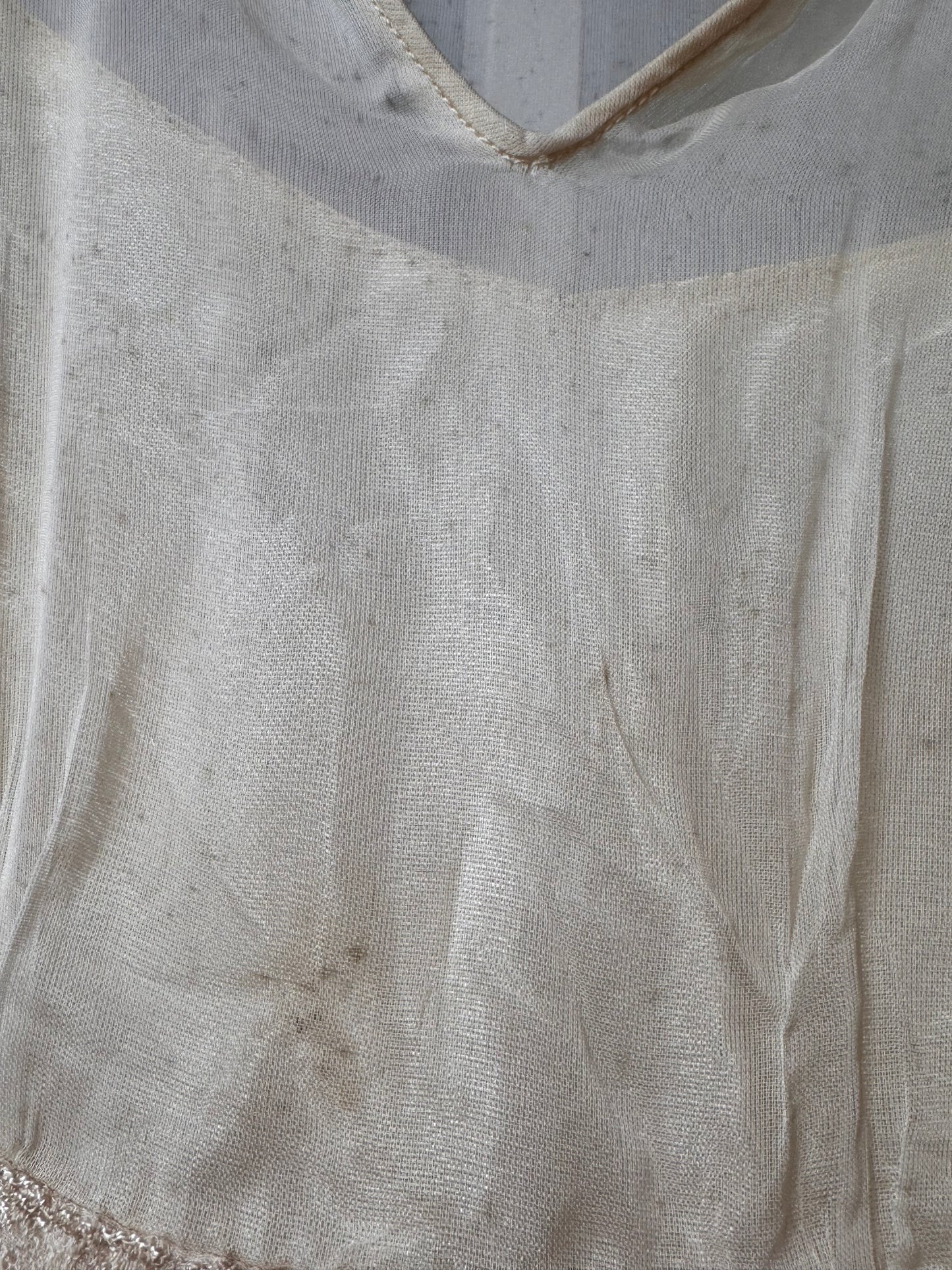 1910s/20s Sheer Cream Dress