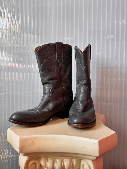 Justin Gray Leather Western Boots