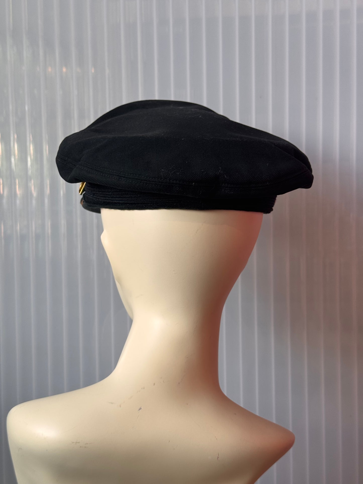 Black & Gold Bernard Military Snap Cap