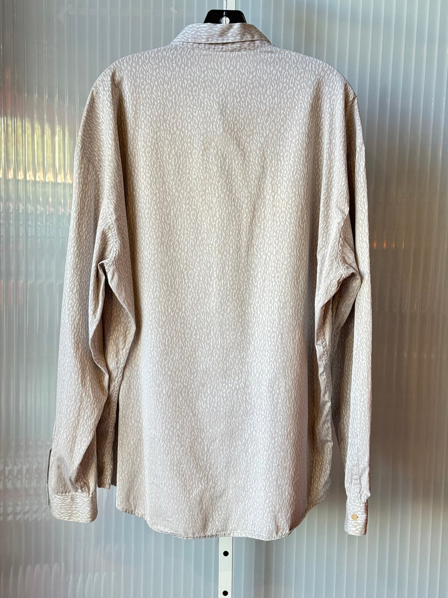 1990s Grey Cheetah Gianni Versace Button-Up Shirt