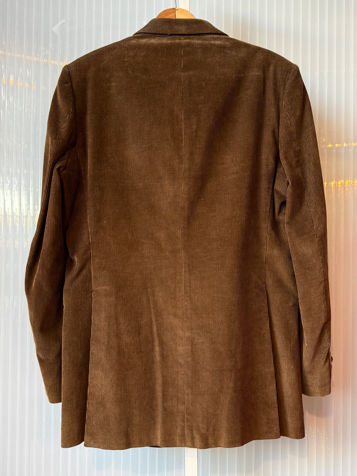 1980s Dark Brown Corduroy Blazer & Vest Set