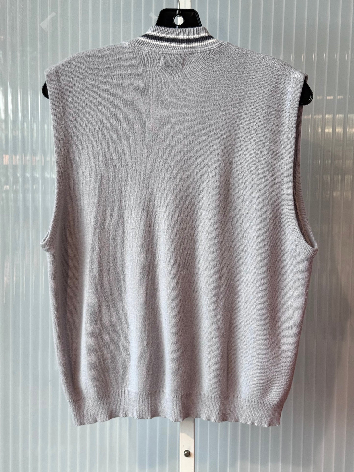 1960s Periwinkle Sweater Vest with Stripes