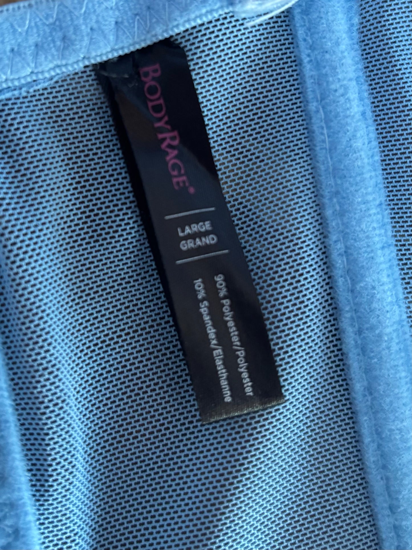 2000s Light Blue Corset w/ Floral Pattern