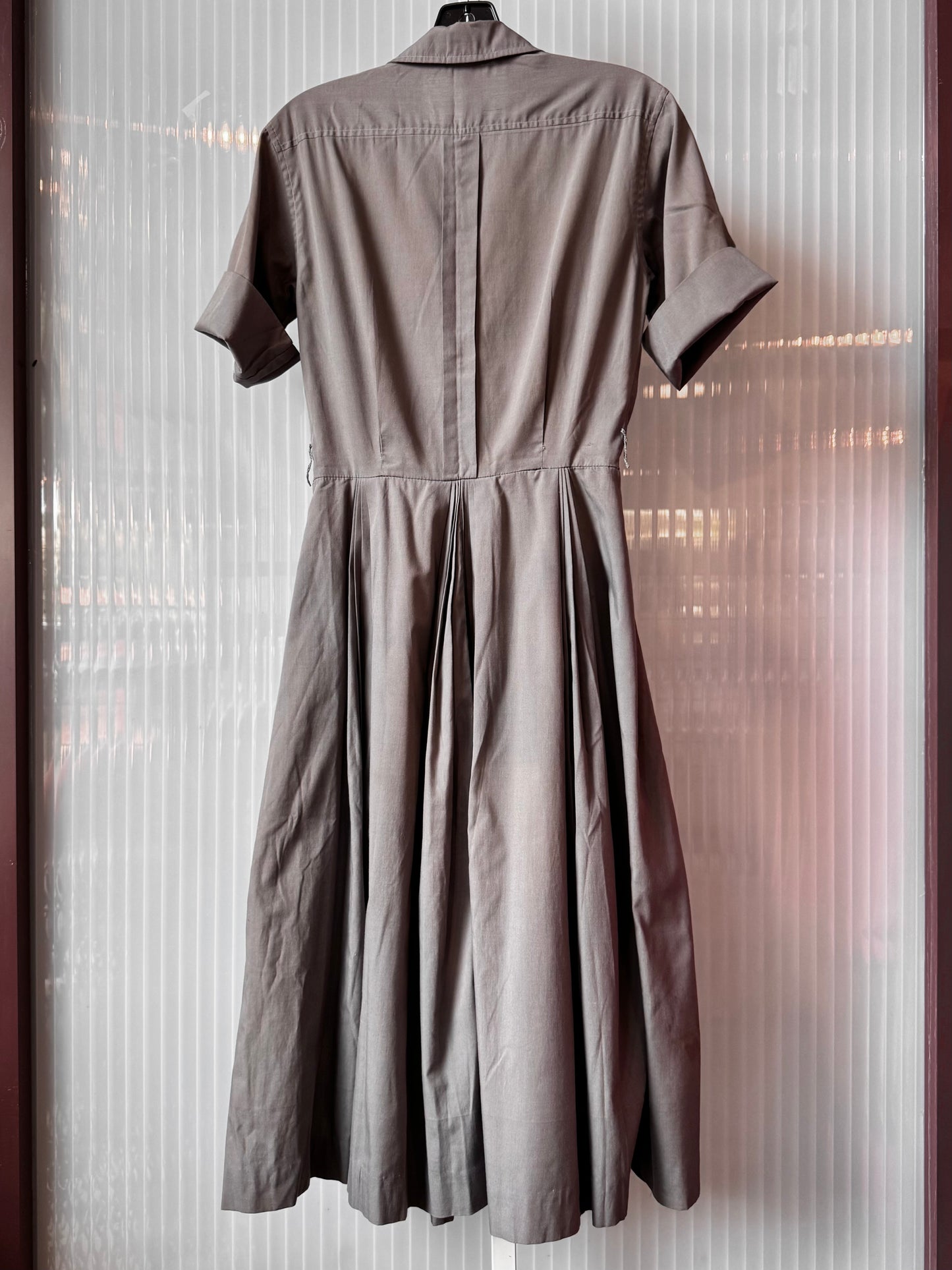 1960s Gray Shirtwaist Dress