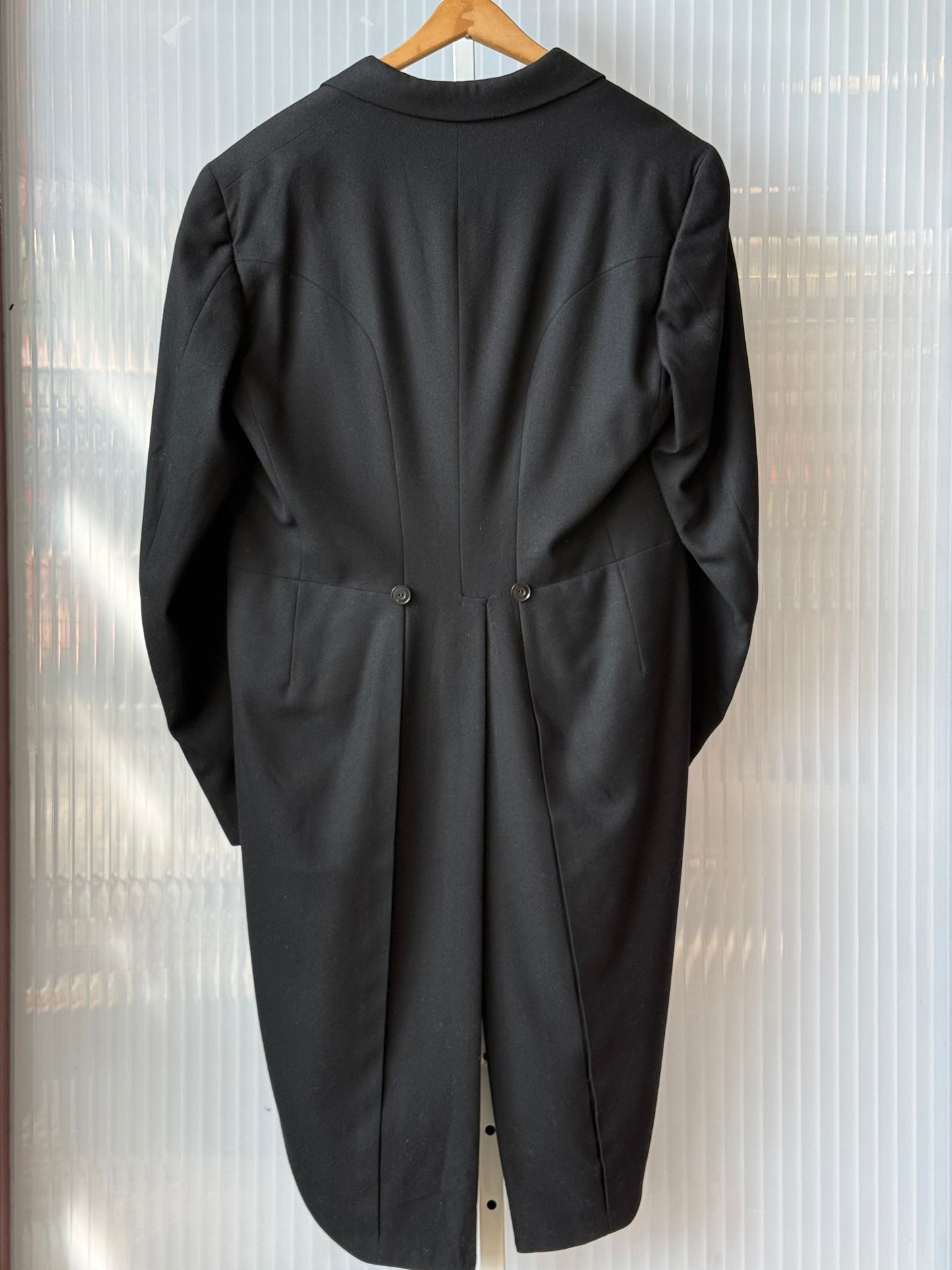 Black Wool Tailcoat & Pants Set