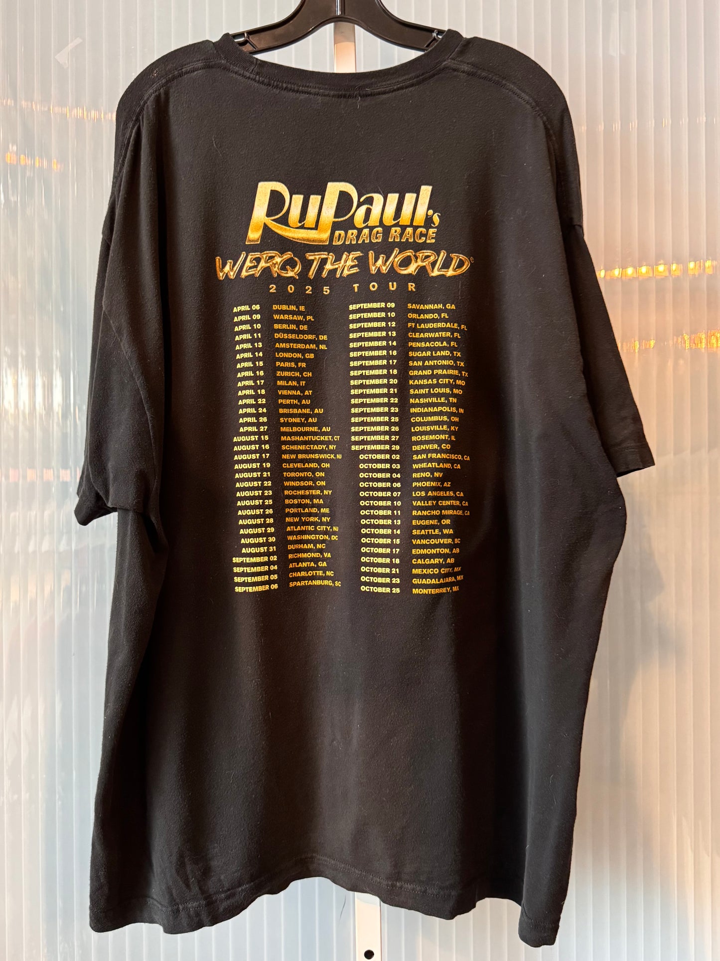 2025 RuPaul Drag Race Werq the World Tour T-shirt