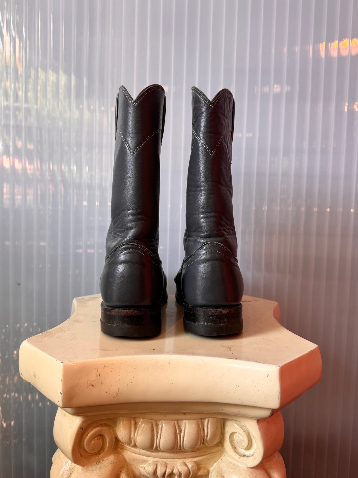 Justin Gray Leather Western Boots