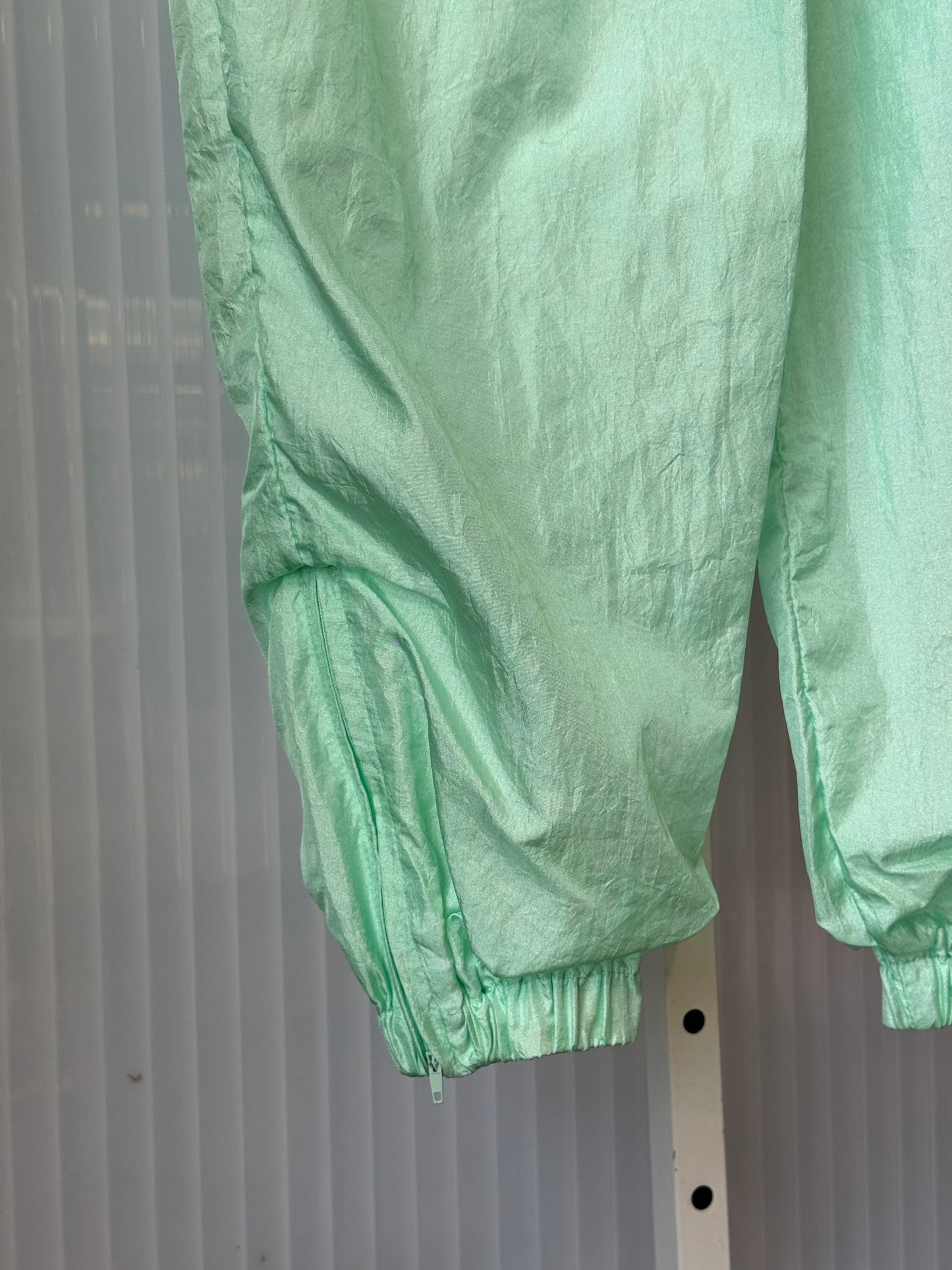 1990s Mint Green Windbreaker Jogging Pants