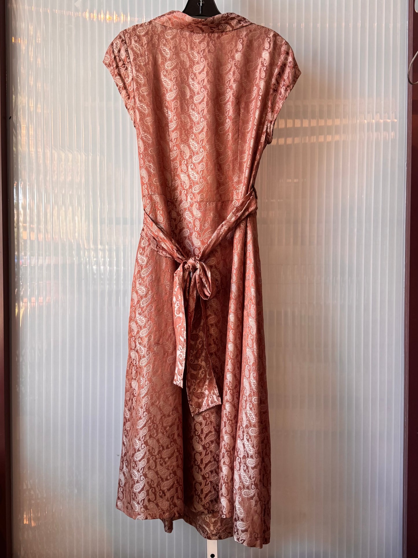 2010s does 1940s Mauve Paisley Satin Dress