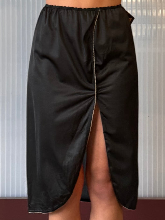 1970s Henson Black Slip Skirt