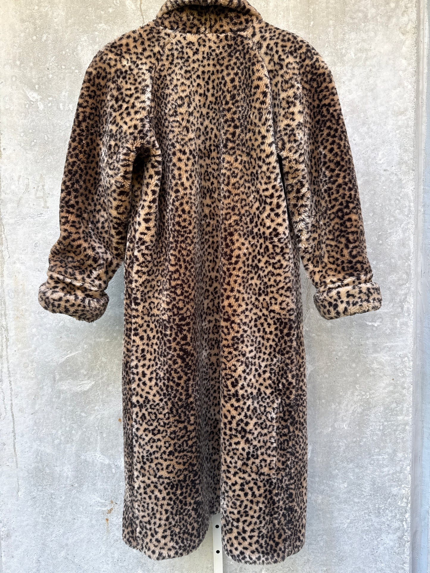 Cheetah / Leopard Faux Fur Full Length OverCoat