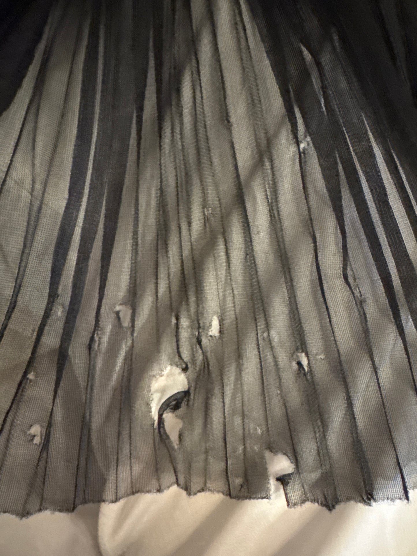 1950s Black Skirt Slip with Sheer Pleated Hem