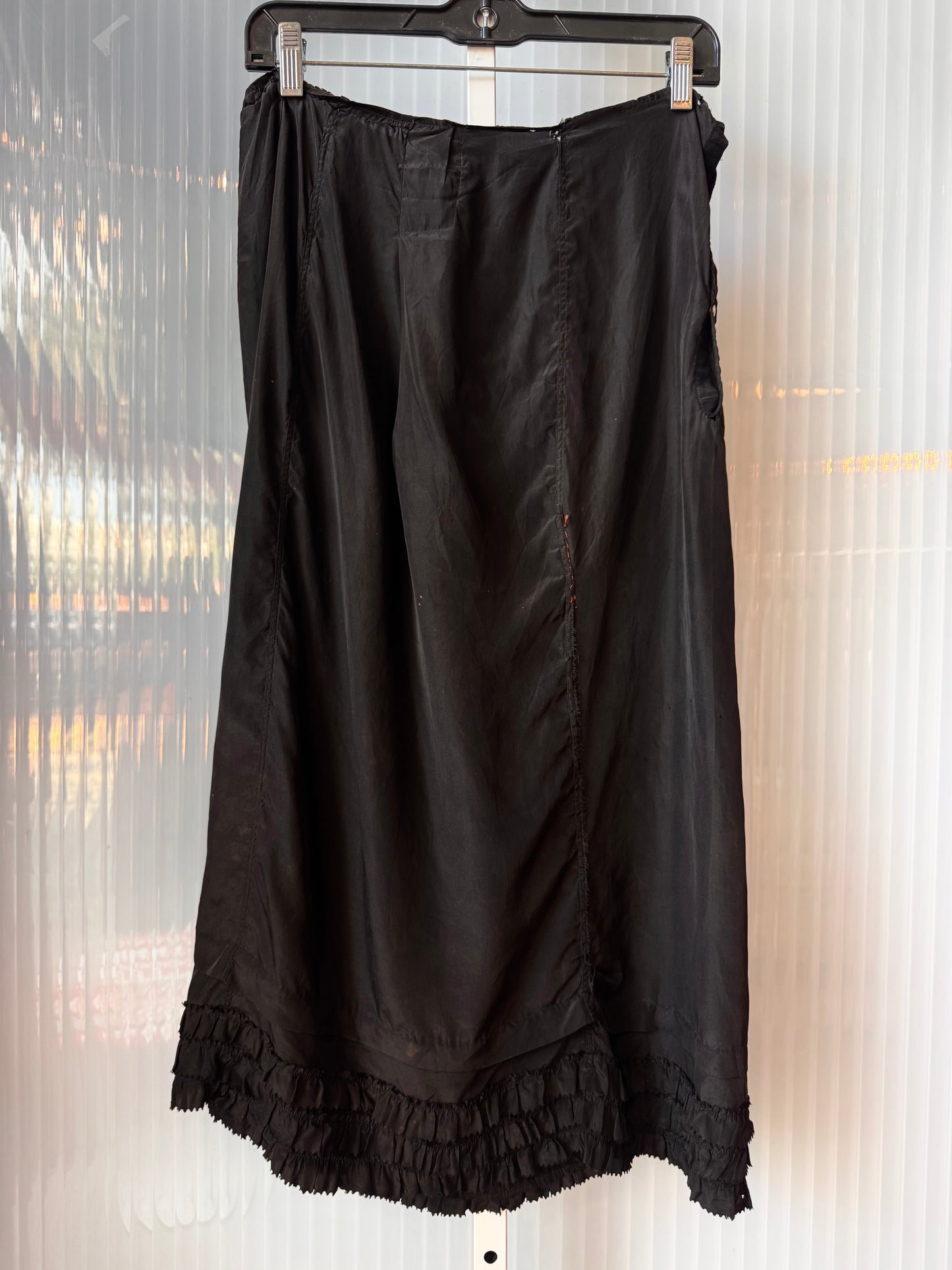 Victorian Black Slip Skirt