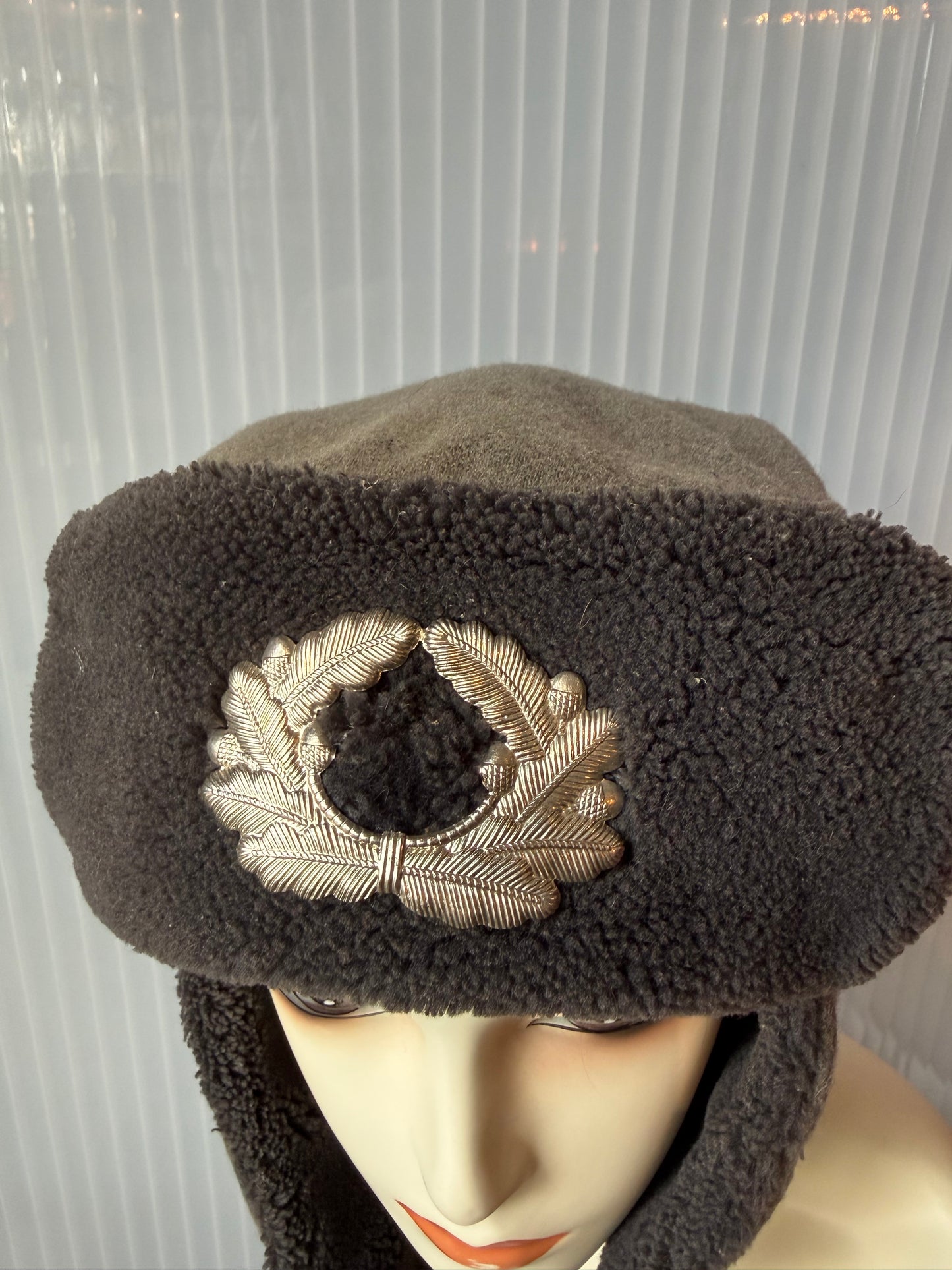 1970s Grey German Army Ushanka with Fur Lining
